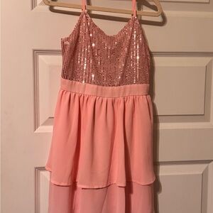 Girls Pink Sequin Kids Dress size 8